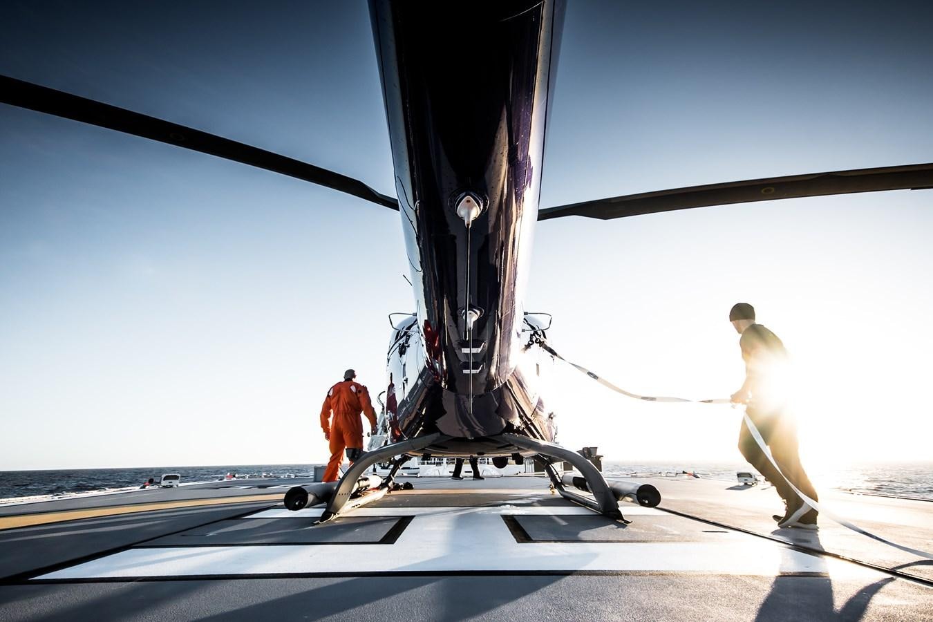 a person on a skateboard aboard GAME CHANGER Yacht for Sale