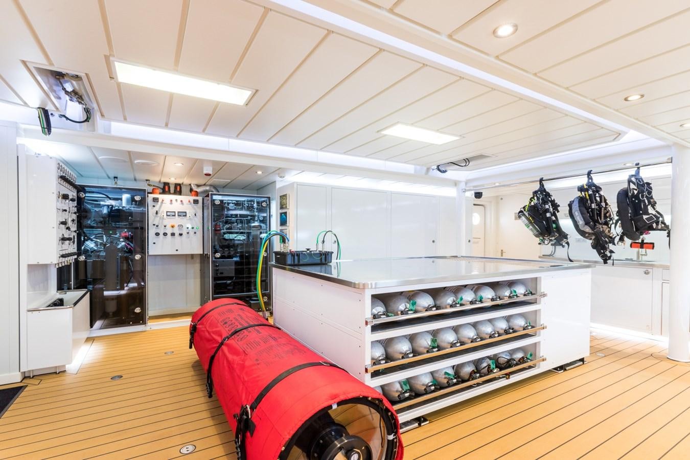 inside view of a laboratory aboard GAME CHANGER Yacht for Sale