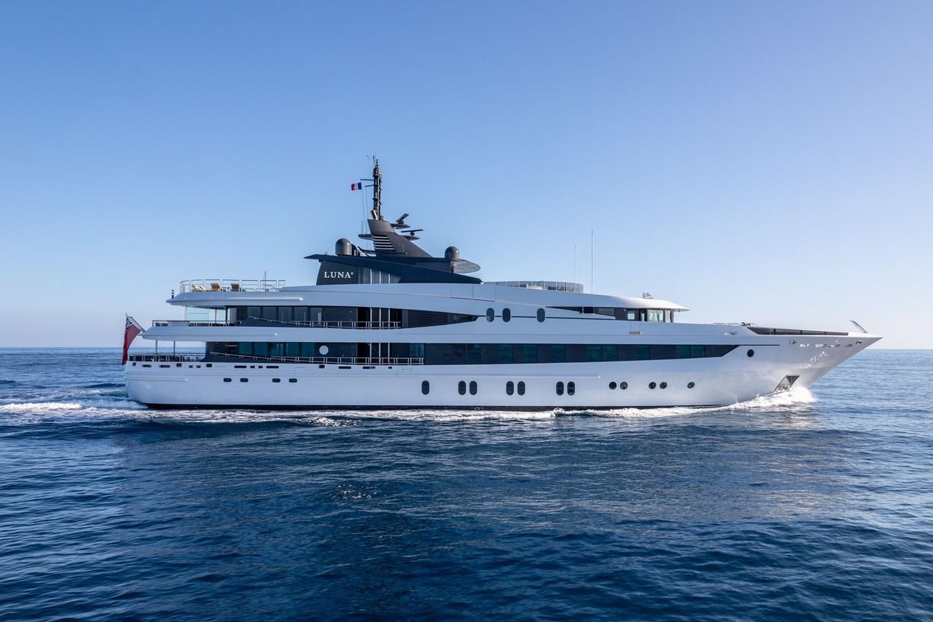a large white ship in the water aboard AHS Yacht for Sale