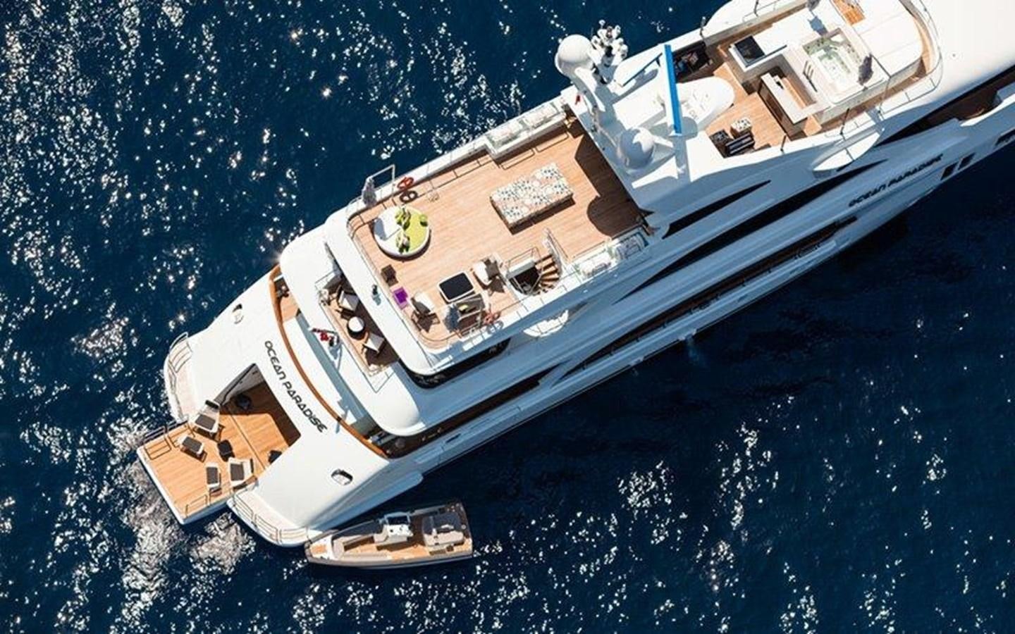 a high angle view of a ship aboard OCEAN PARADISE Yacht for Sale