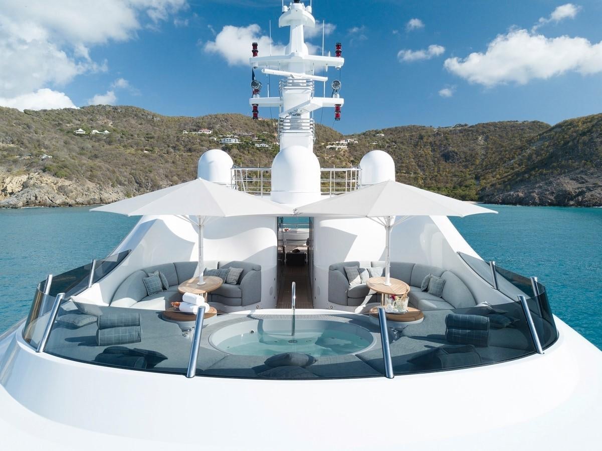 a boat on the water aboard FORTUNATE SUN Yacht for Sale