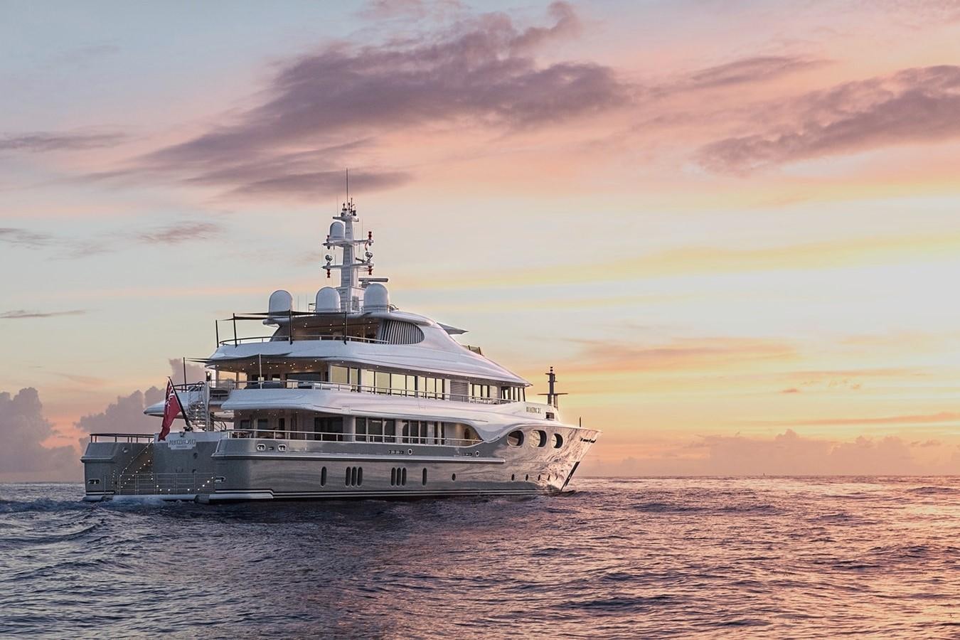 a ship in the water aboard FORTUNATE SUN Yacht for Sale