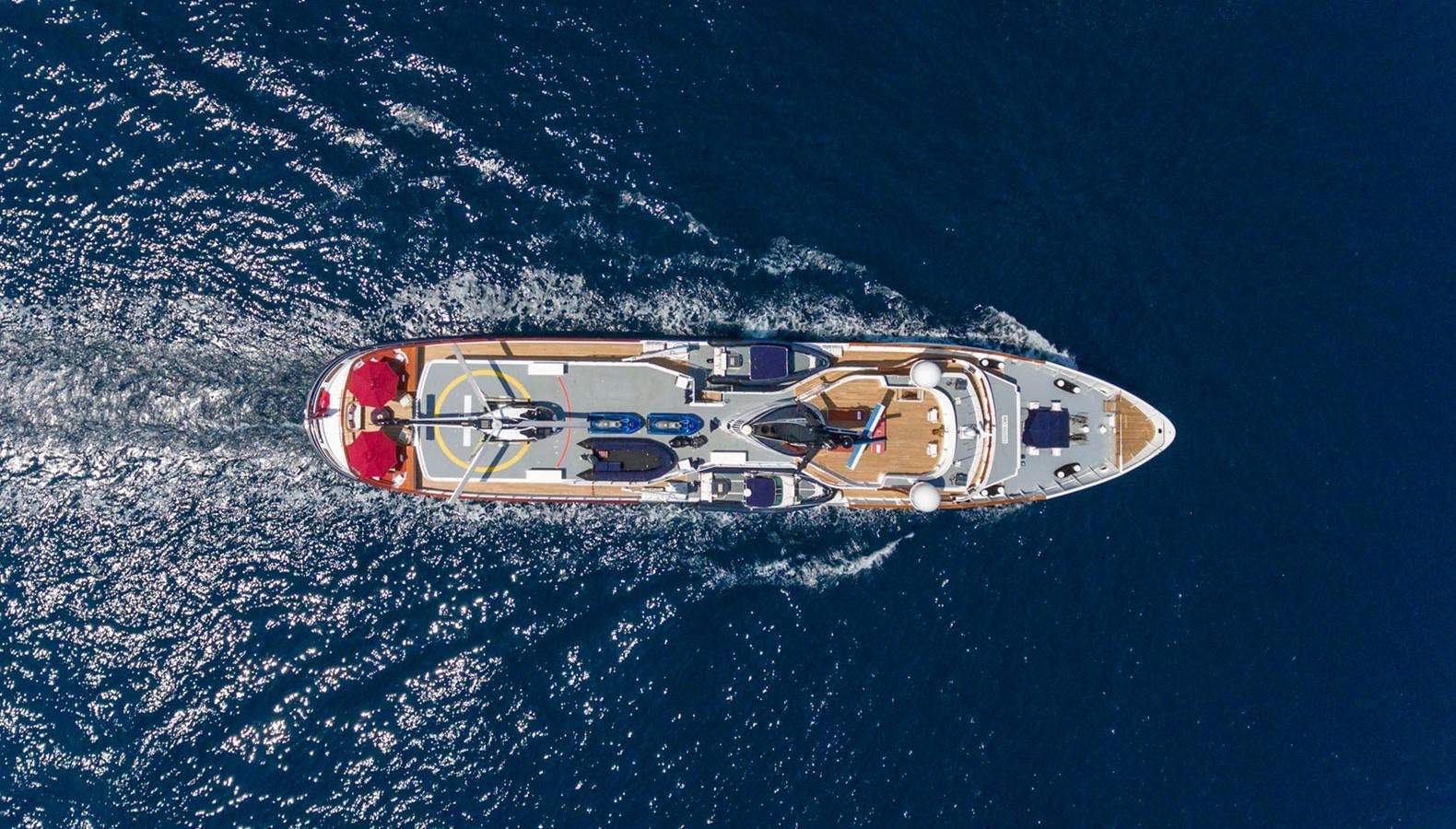 a space ship in space aboard ITASCA Yacht for Sale