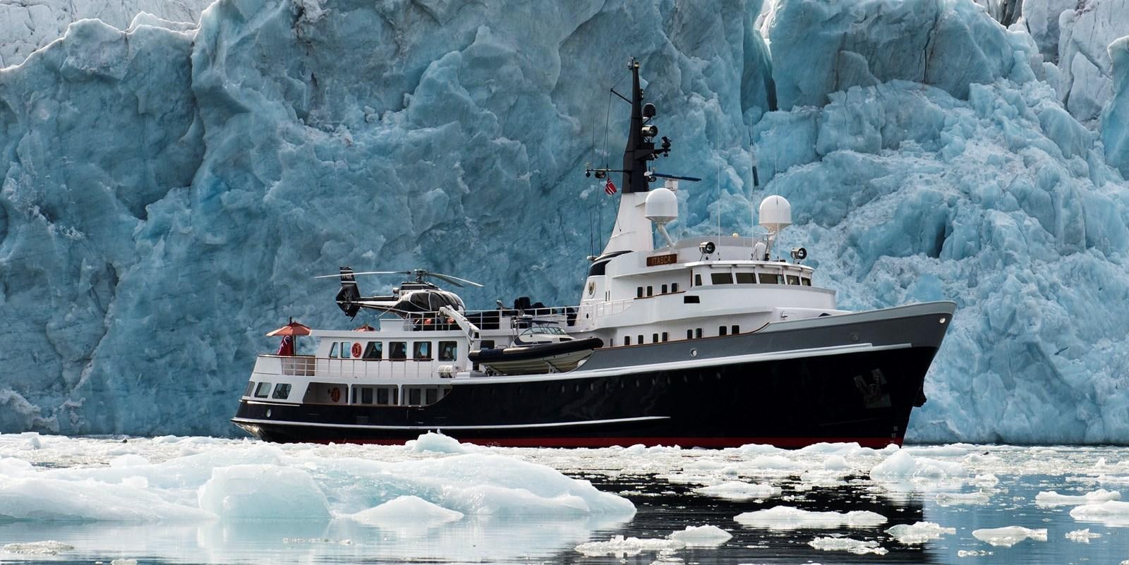 a boat in the water aboard ITASCA Yacht for Sale