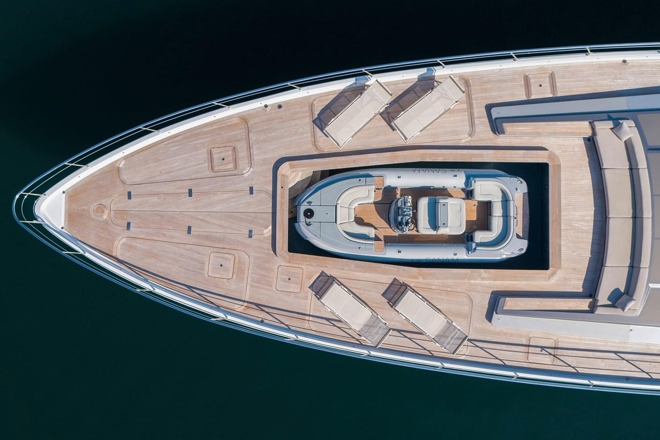 a clock on a building aboard SANAM Yacht for Sale