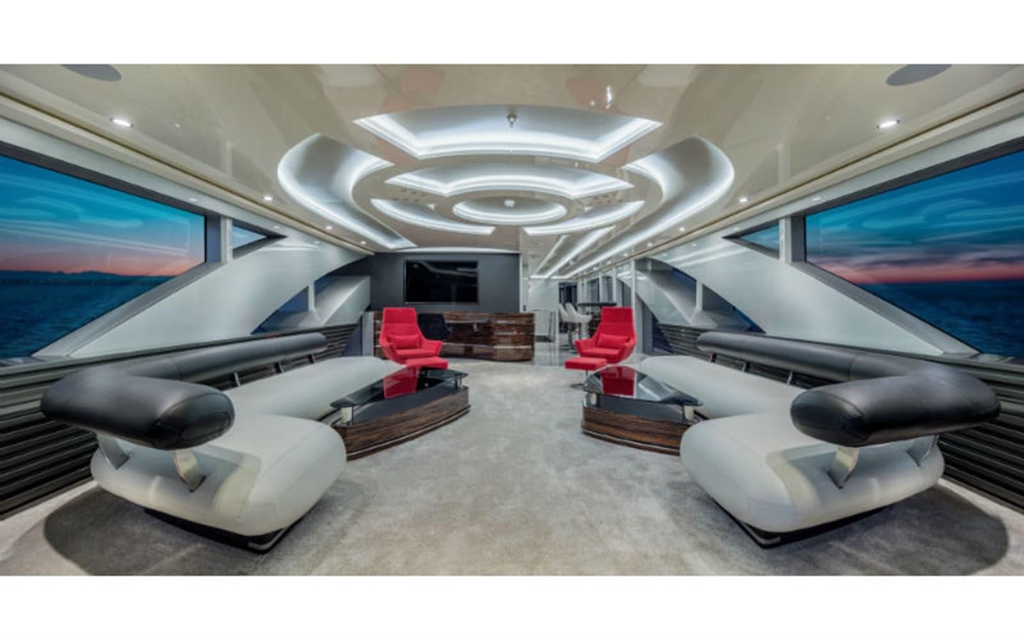 inside of a car aboard EUPHORIA Yacht for Sale