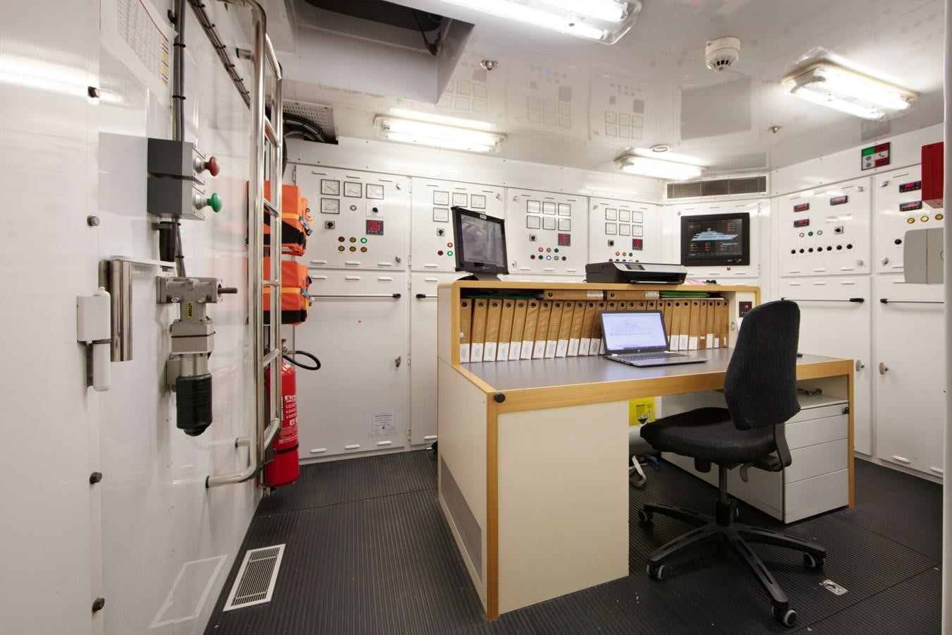 a room with equipment and equipment aboard OLMIDA Yacht for Sale