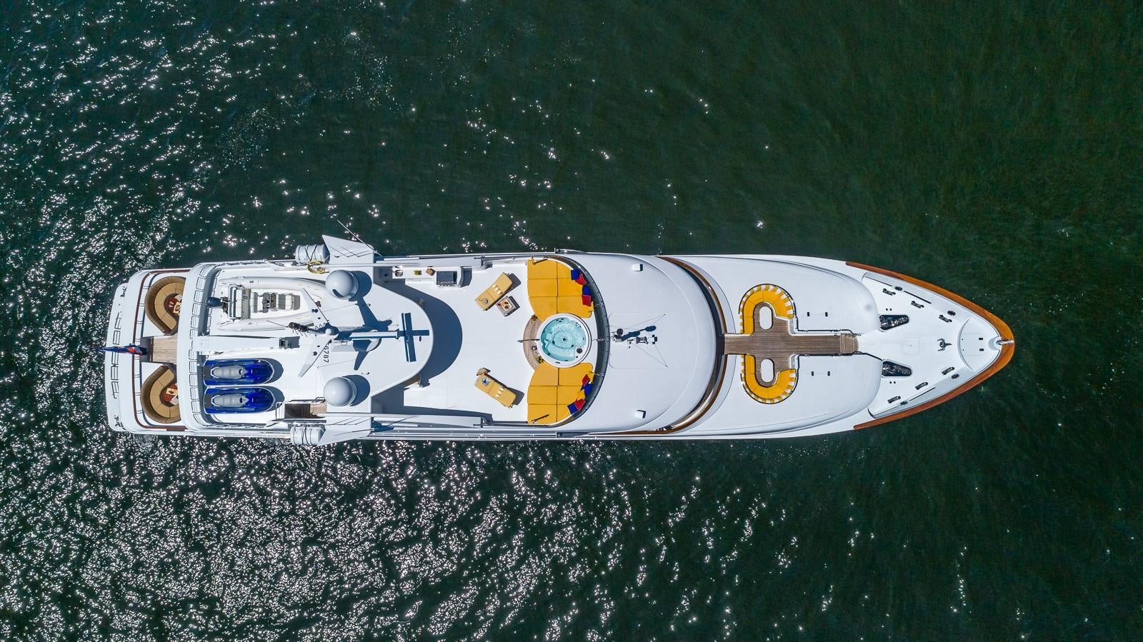 a metal object with a logo on it aboard SORCHA Yacht for Sale