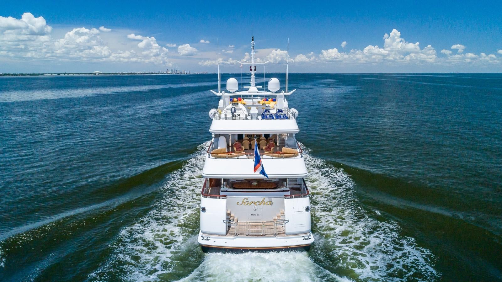 a boat on the water aboard SORCHA Yacht for Sale