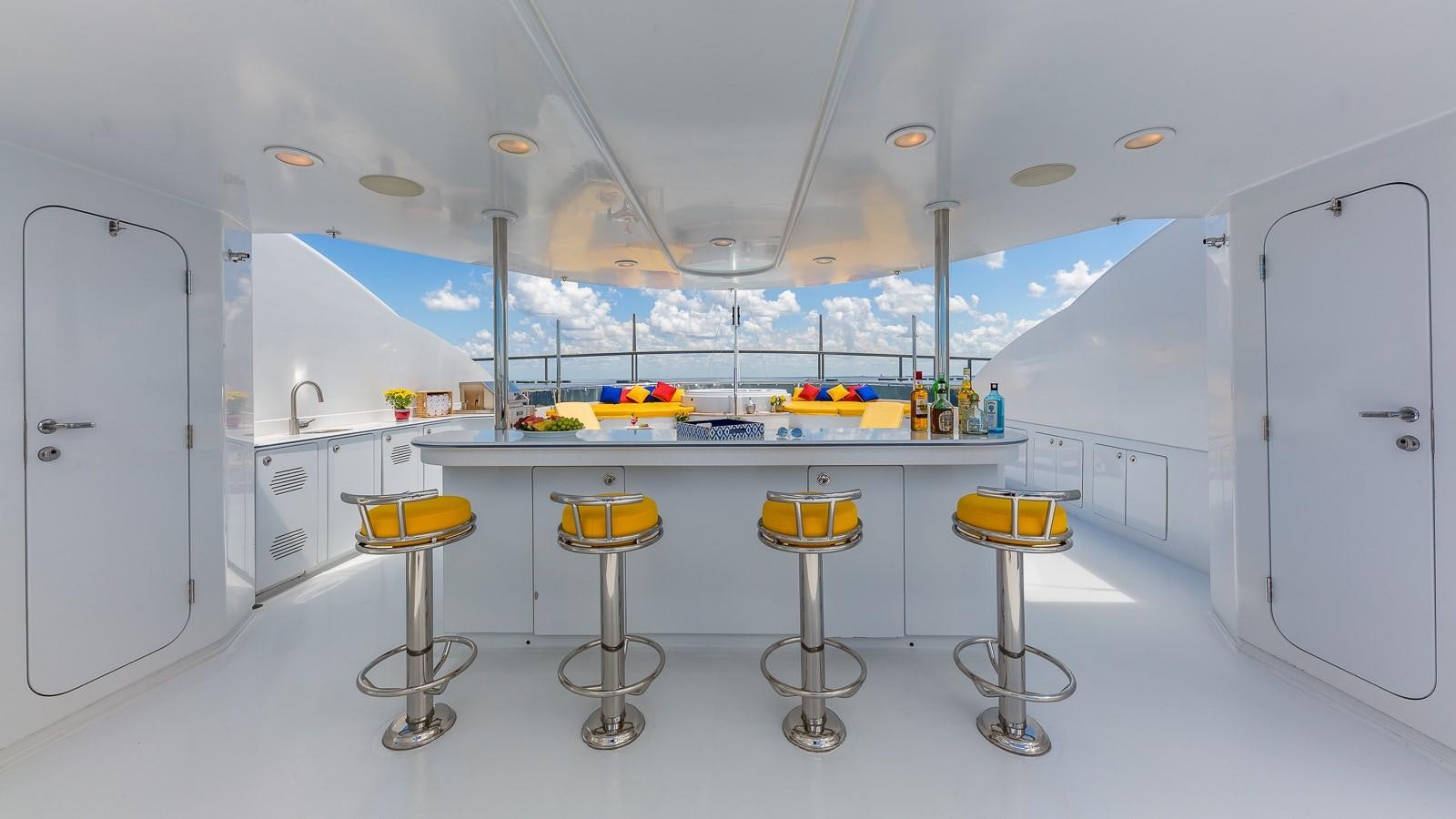 a laboratory with stools and stools aboard SORCHA Yacht for Sale