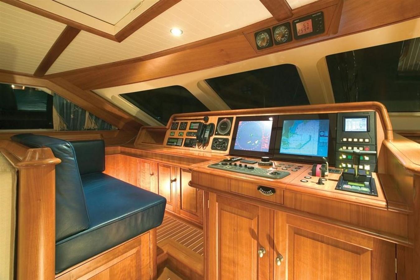 a room with a desk and a chair and a computer aboard WELLENREITER Yacht for Sale