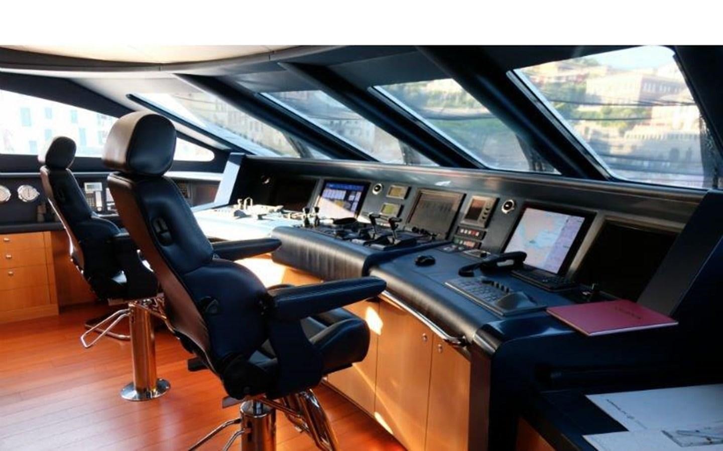 a room with a desk and chairs aboard MORDAN Yacht for Sale