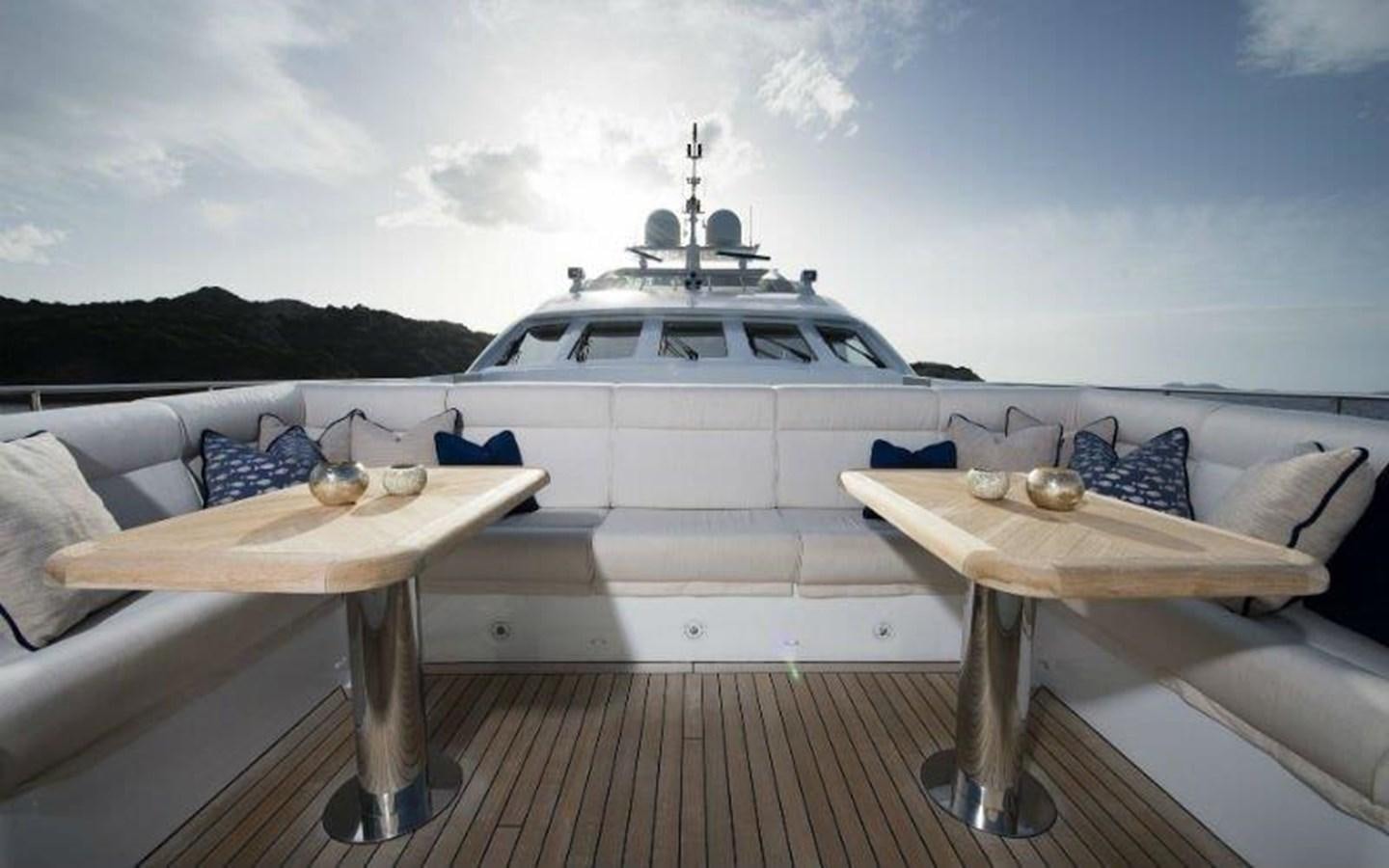 a boat on a deck aboard MORDAN Yacht for Sale
