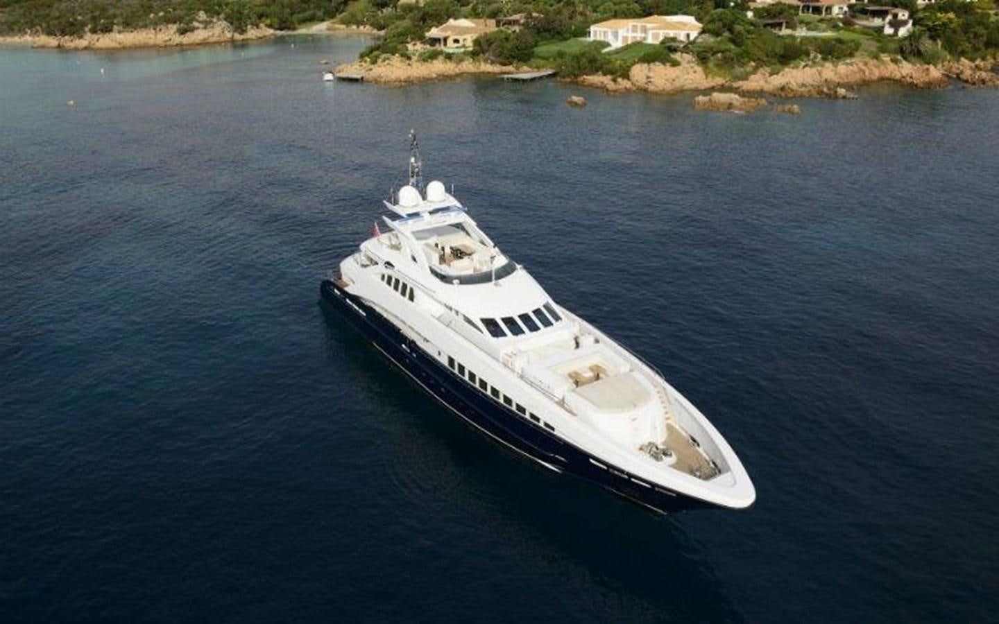 a white boat in the water aboard MORDAN Yacht for Sale