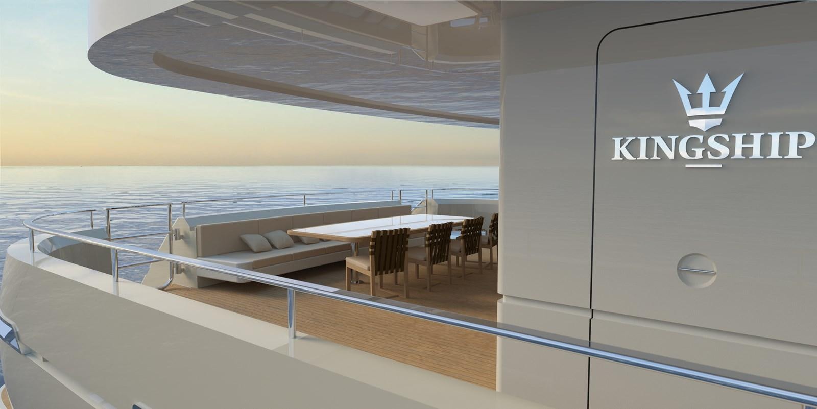 a room with a bed and chairs aboard GOLDEN ORCHID Yacht for Sale