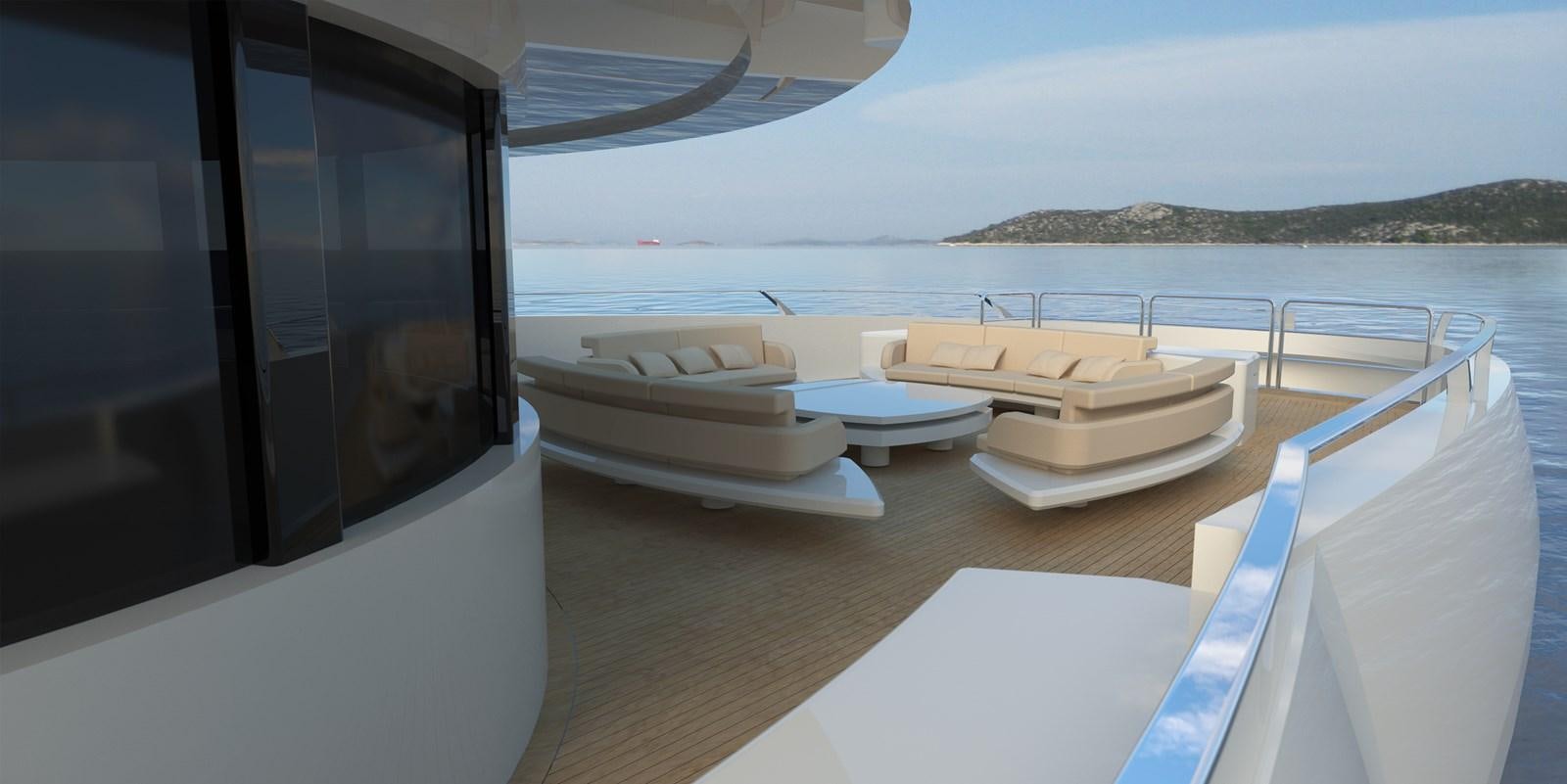 a boat on a table aboard GOLDEN ORCHID Yacht for Sale