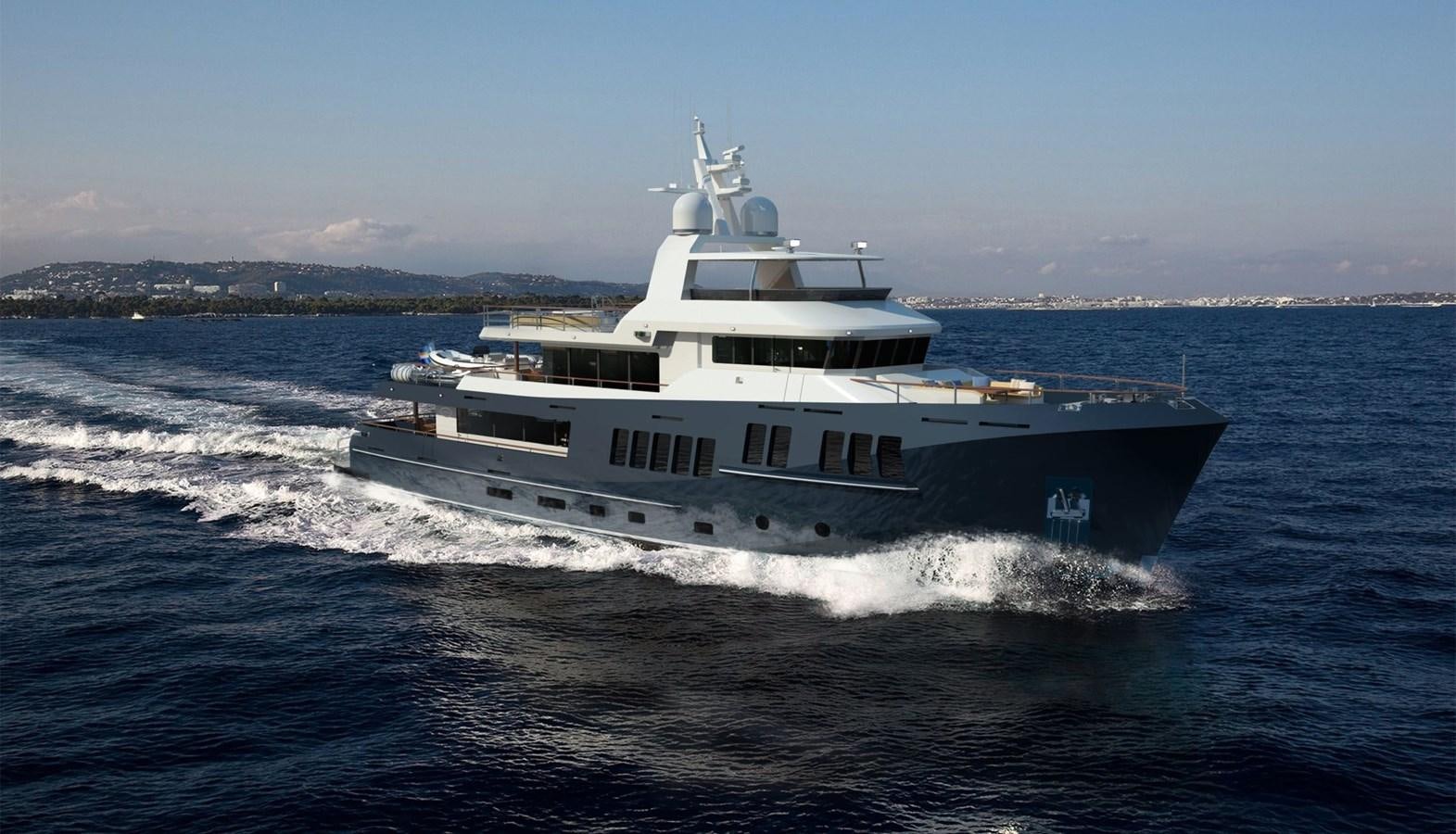 a boat on the water aboard BERING B130 Yacht for Sale