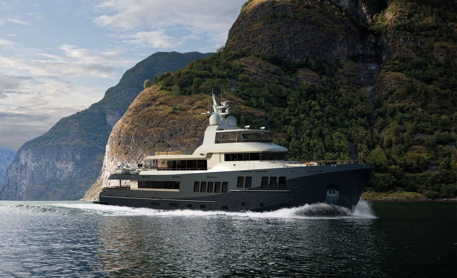 a boat on the water aboard BERING B130 Yacht for Sale