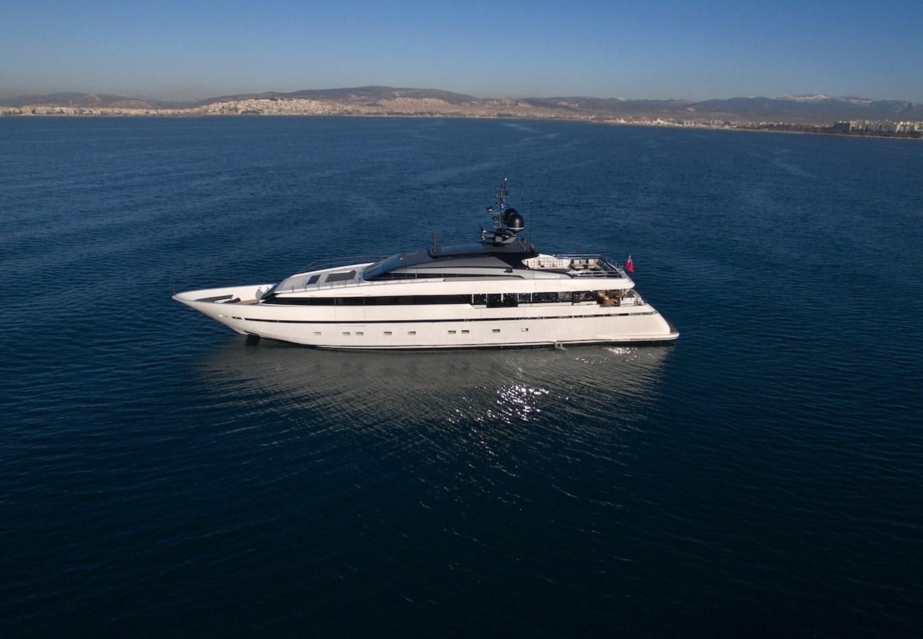a white boat in the water aboard ASTERI Yacht for Sale
