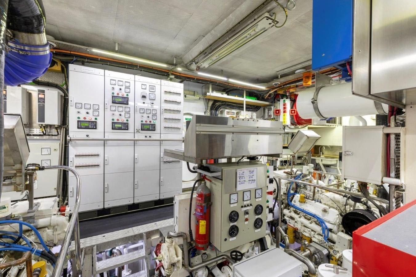 a room with machinery and equipment aboard GLACIAL BEAR Yacht for Sale