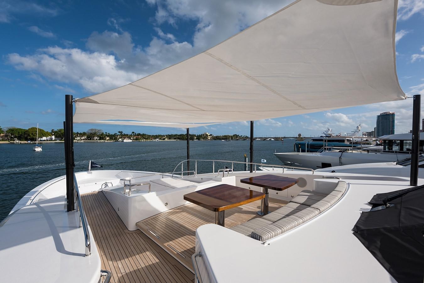 a boat on the water aboard PEPPER XIII Yacht for Sale