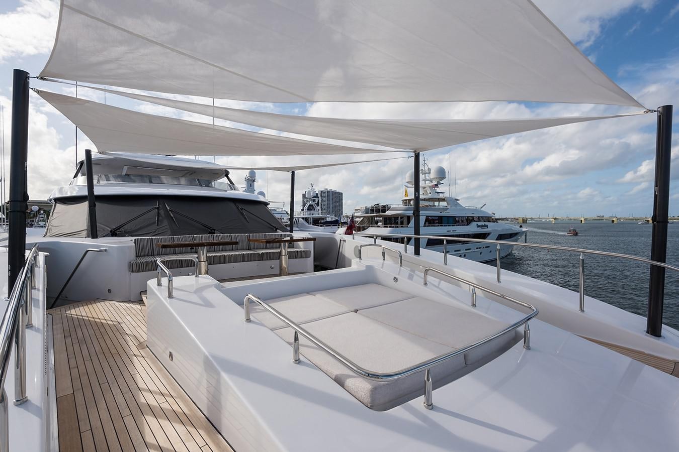 a boat on a body of water aboard PEPPER XIII Yacht for Sale