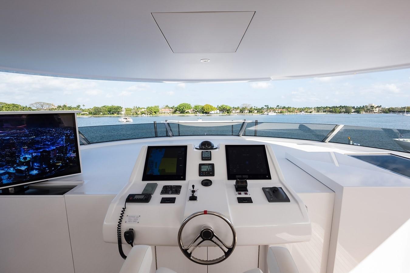 a cockpit of a plane aboard PEPPER XIII Yacht for Sale