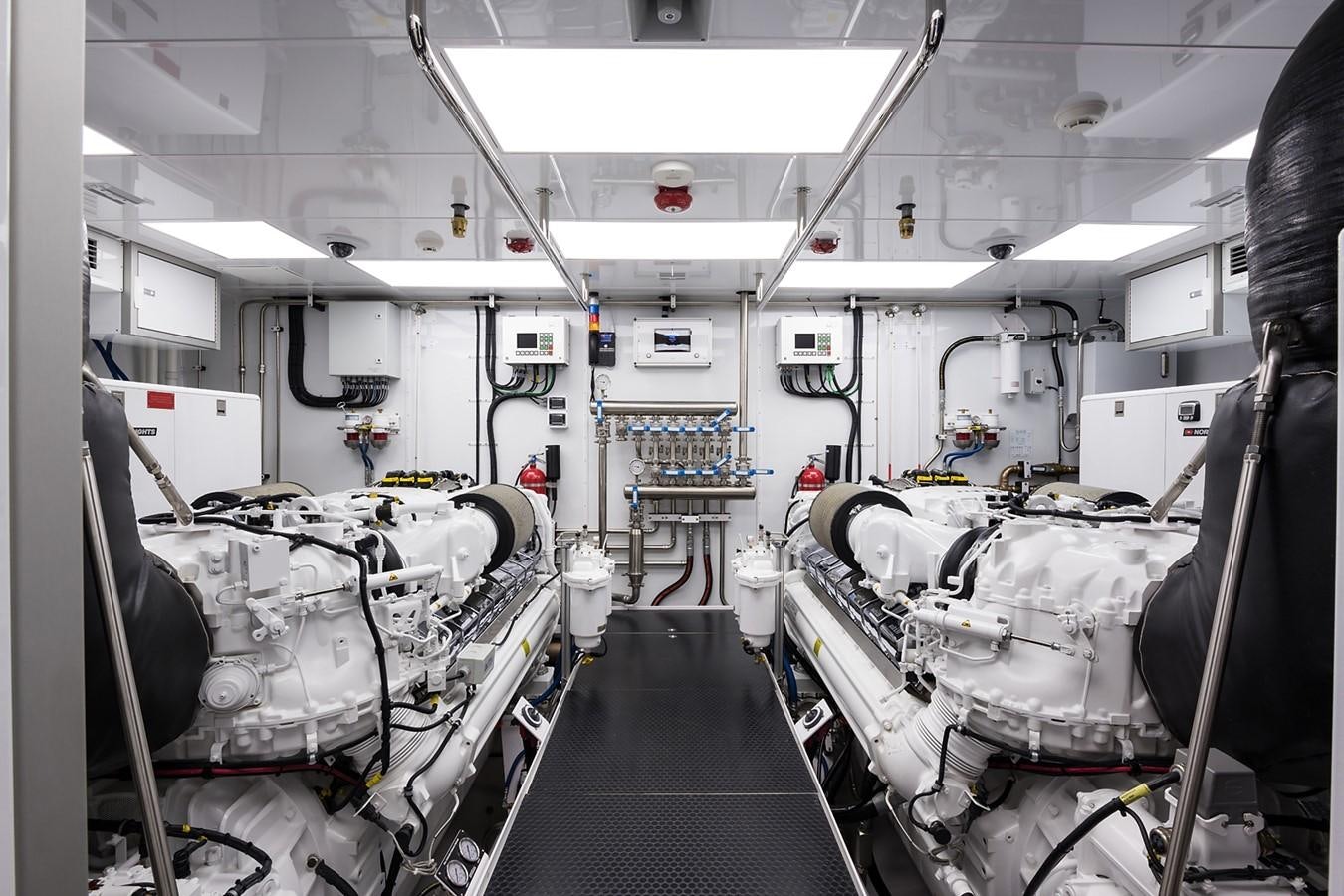 a room with machinery aboard PEPPER XIII Yacht for Sale