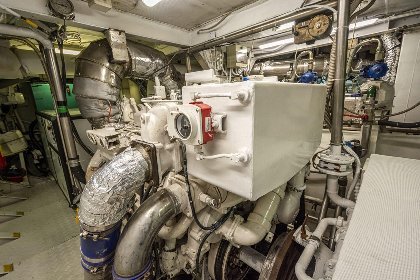 a large machine in a room aboard ELECTA Yacht for Sale