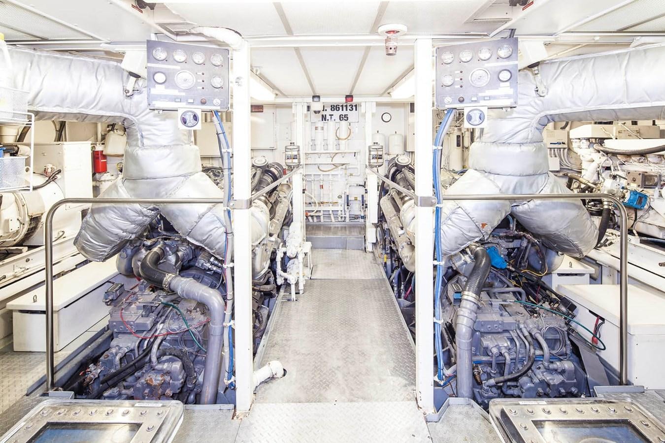 a room with machinery aboard SILENT WORLD II Yacht for Sale