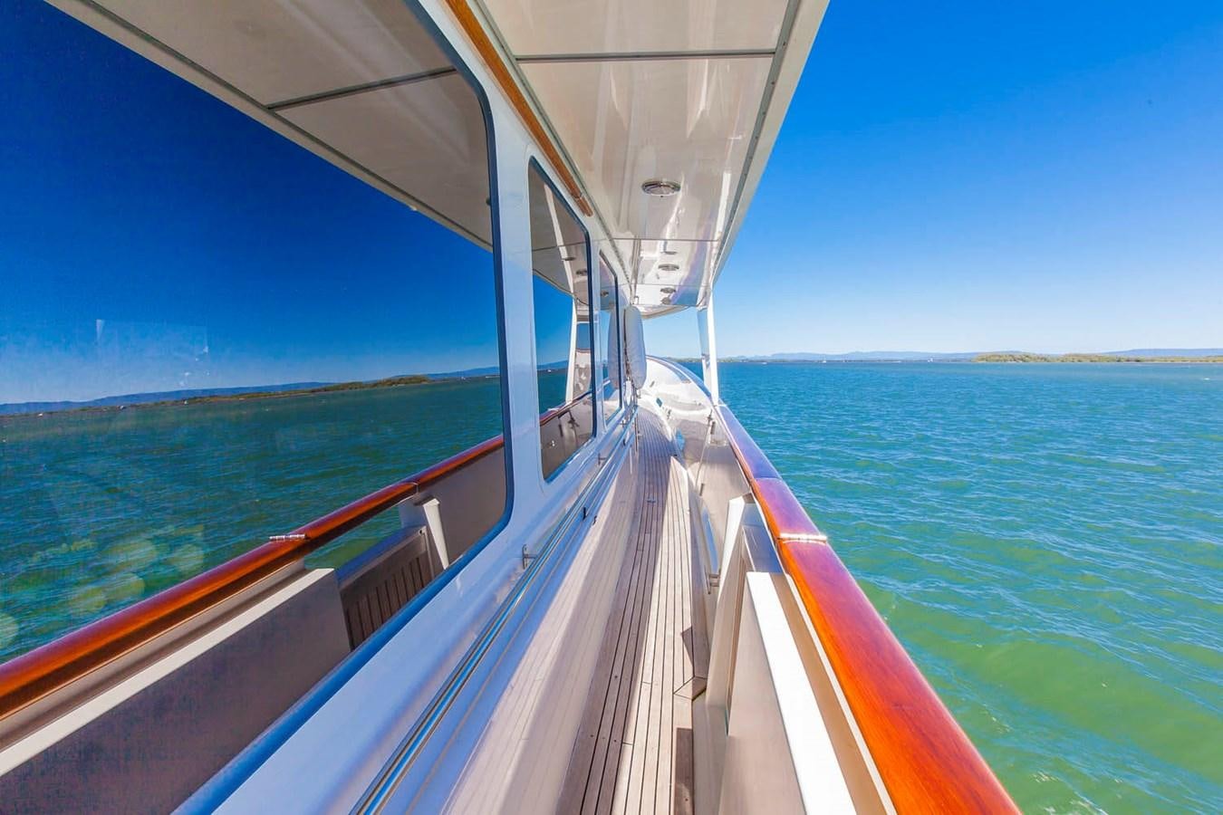 a boat on the water aboard SILENT WORLD II Yacht for Sale