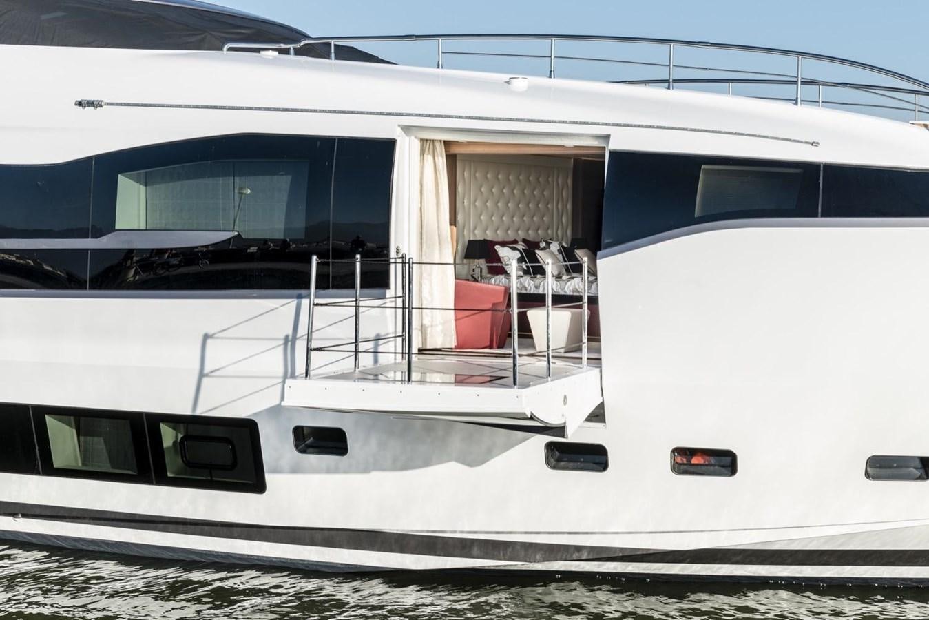 a white boat on the water aboard HARMONY Yacht for Sale