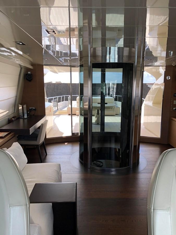 a room with a glass door aboard IL GATTOPARDO Yacht for Sale