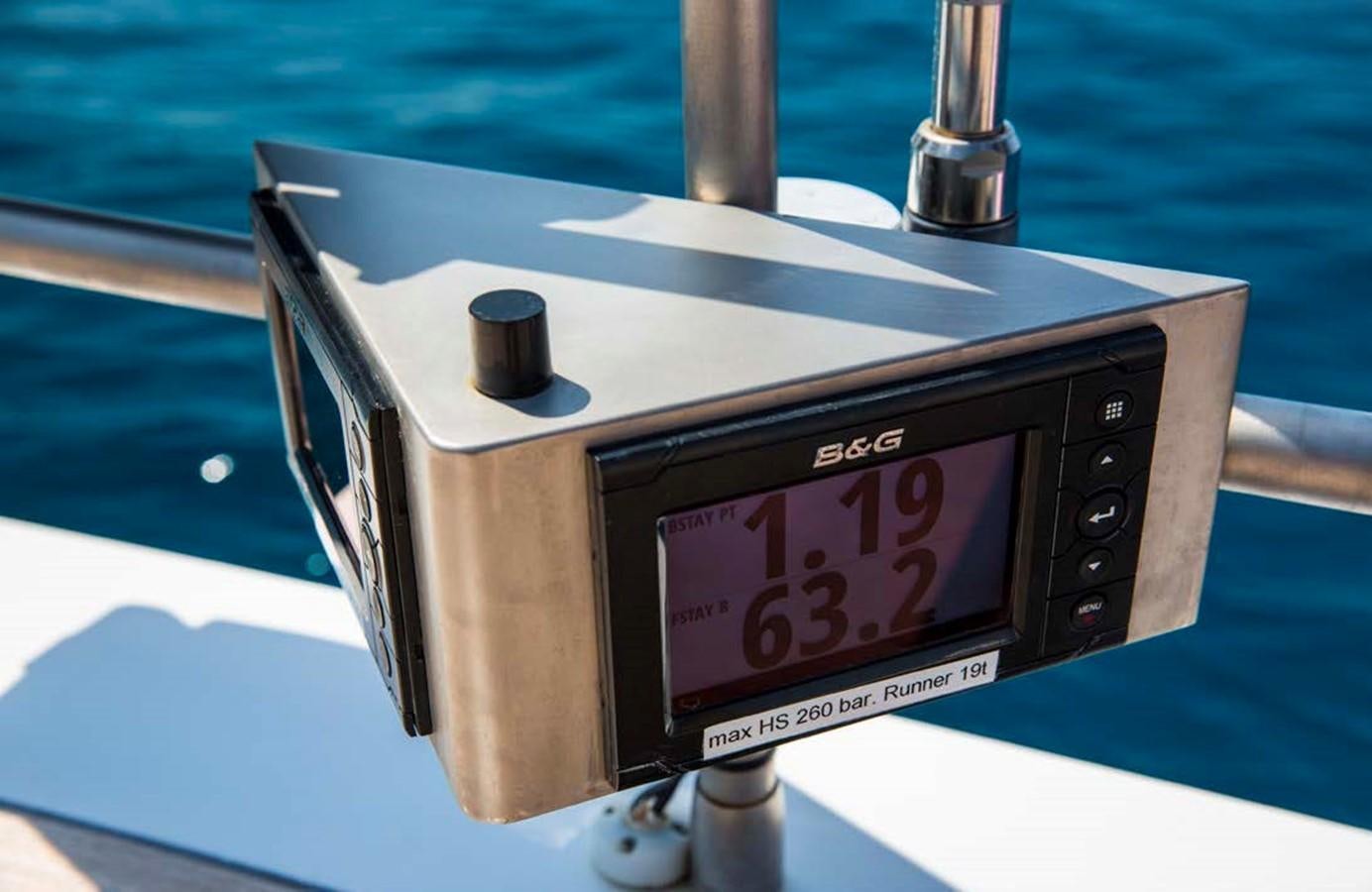 a digital clock on a boat aboard HIGHLAND FLING 15 Yacht for Sale