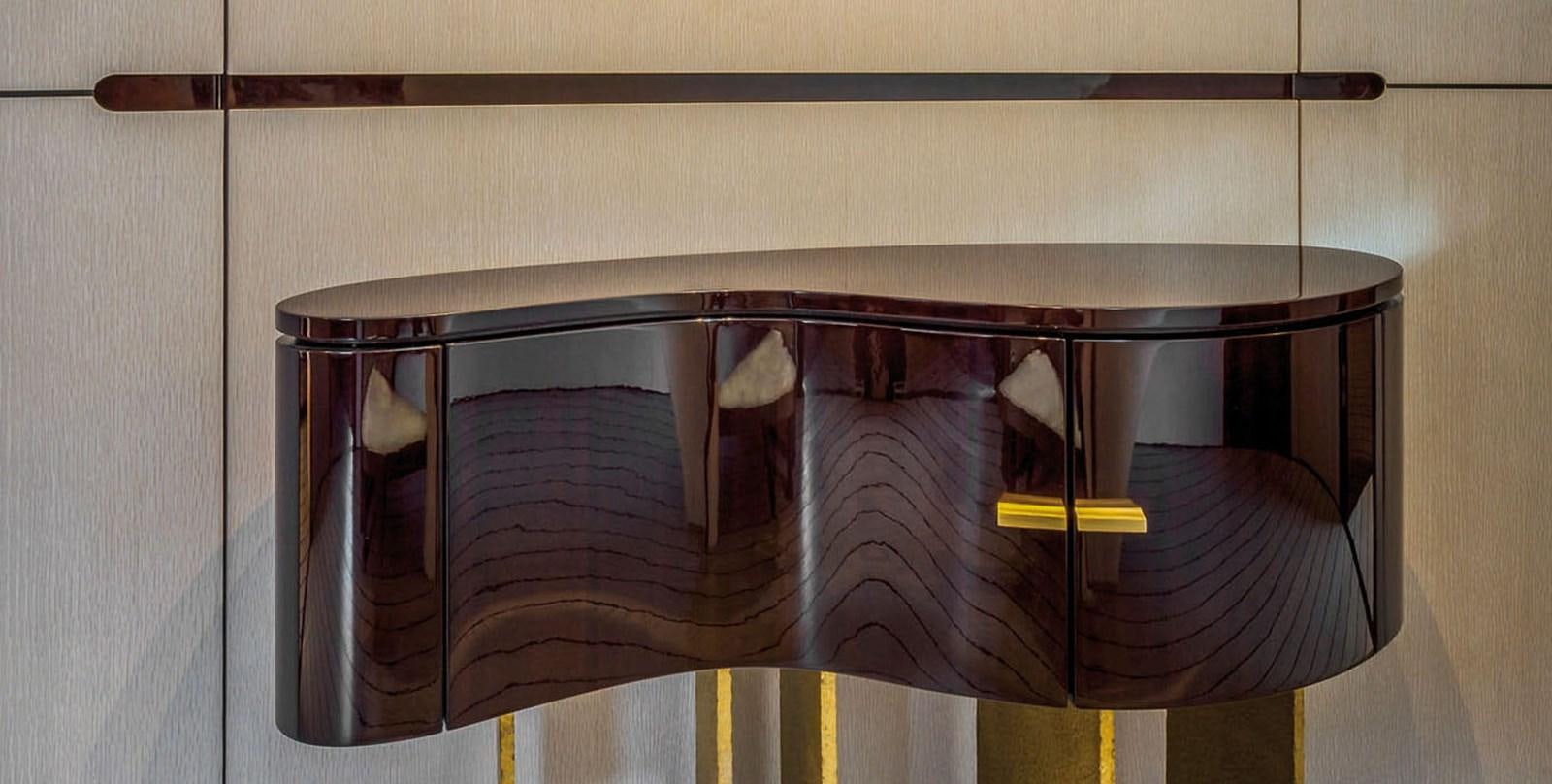 a window with a curtain aboard VICIOUS RUMOUR II Yacht for Sale