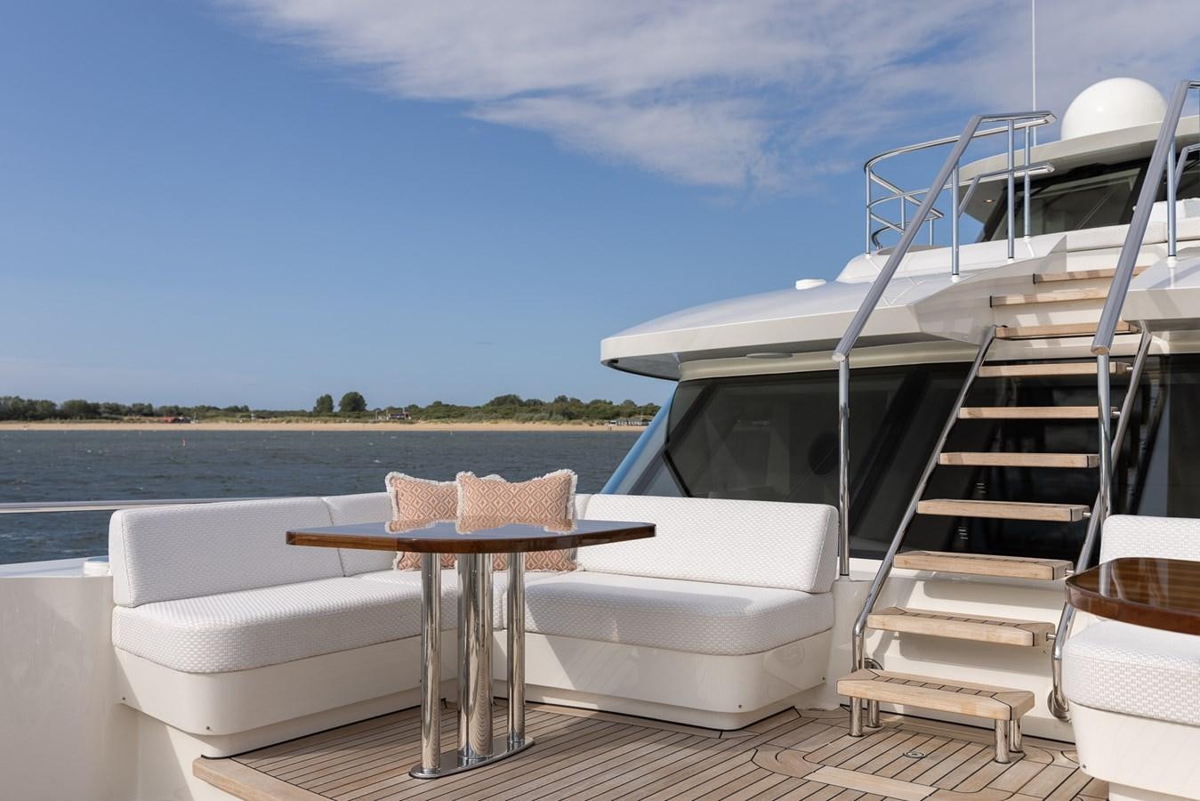 a boat on a deck aboard MOONEN 110 MUSTIQUE Yacht for Sale