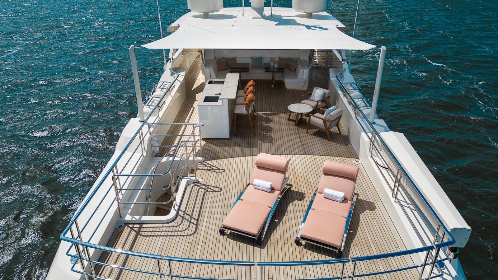 a boat on the water aboard MOONEN 110 MUSTIQUE Yacht for Sale