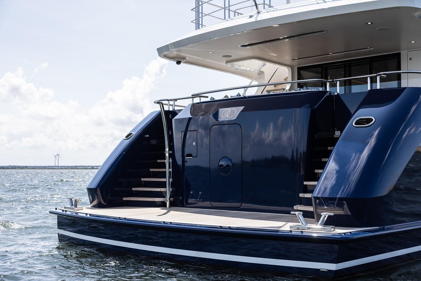 a boat on the water aboard MOONEN 110 MUSTIQUE Yacht for Sale