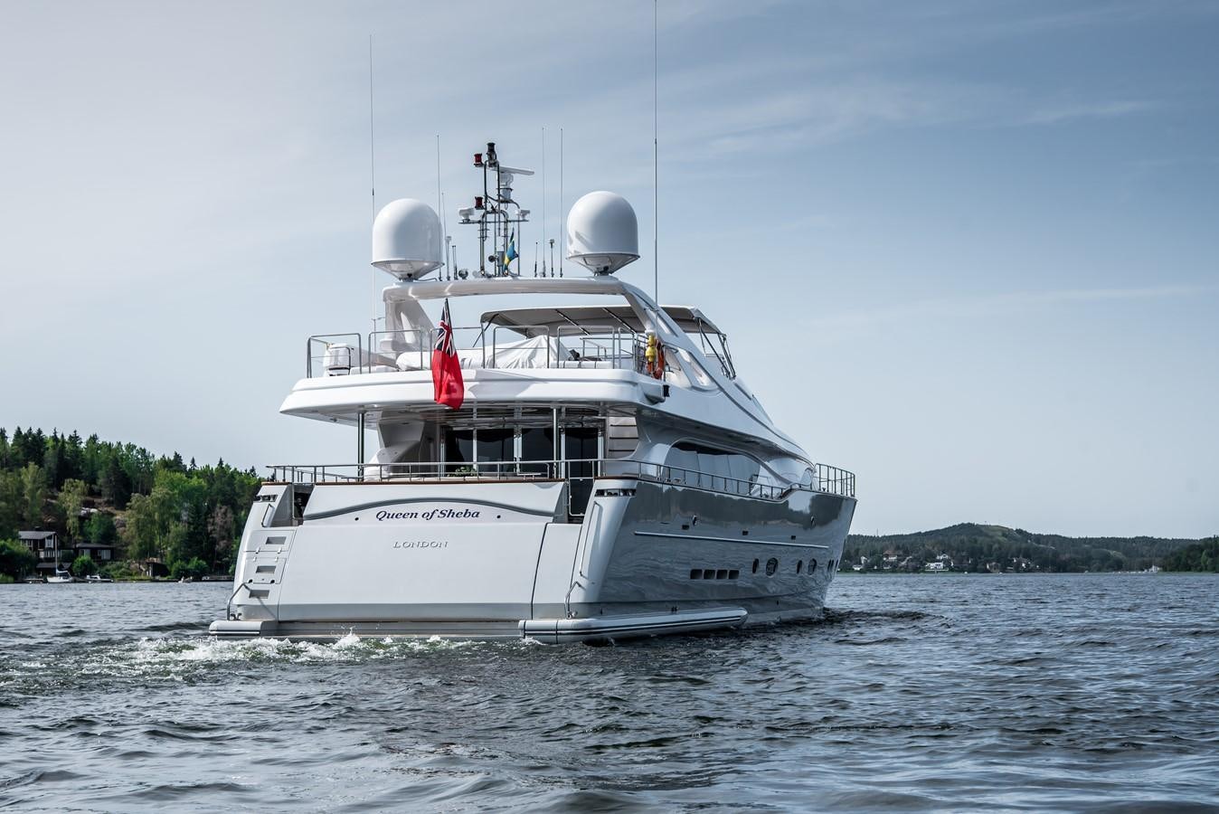 a boat on the water aboard QUEEN OF SHEBA Yacht for Sale