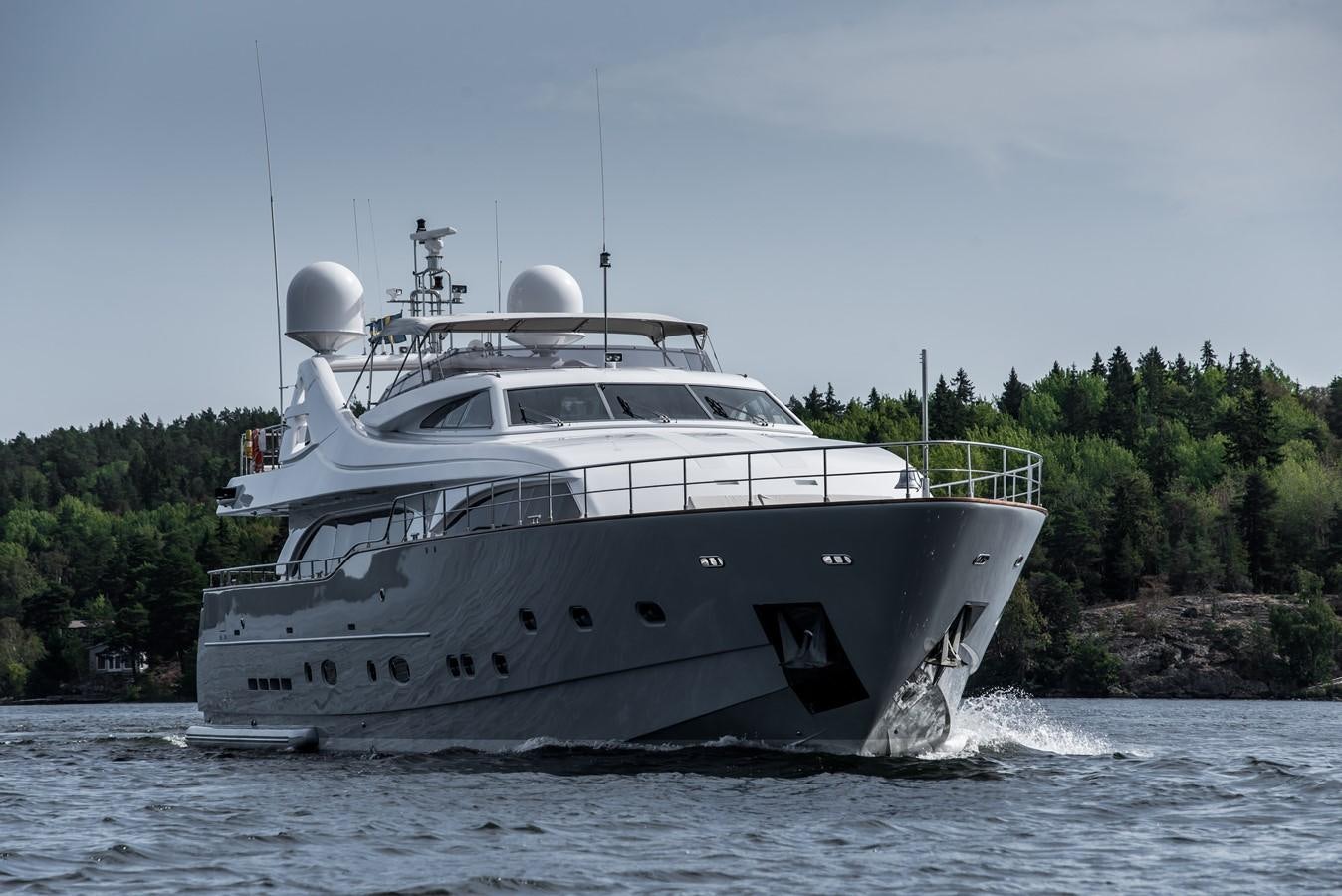 a boat on the water aboard QUEEN OF SHEBA Yacht for Sale