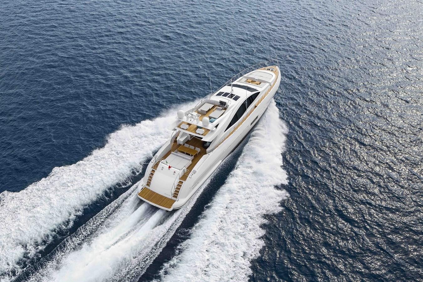 a space ship in the water aboard MANGUSTA 110 - CAREFULLY USED Yacht for Sale