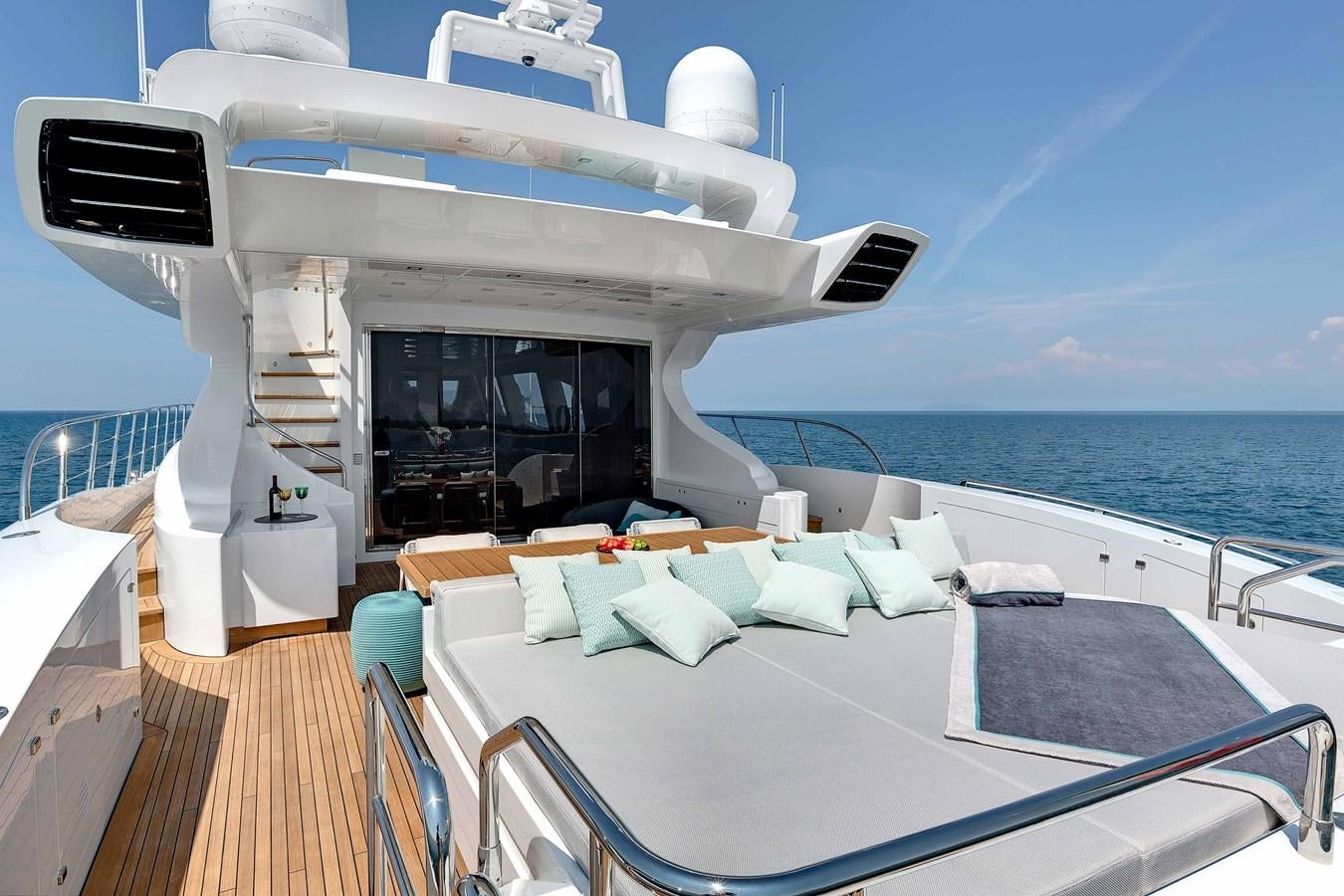 a boat on the water aboard MANGUSTA 110 - CAREFULLY USED Yacht for Sale