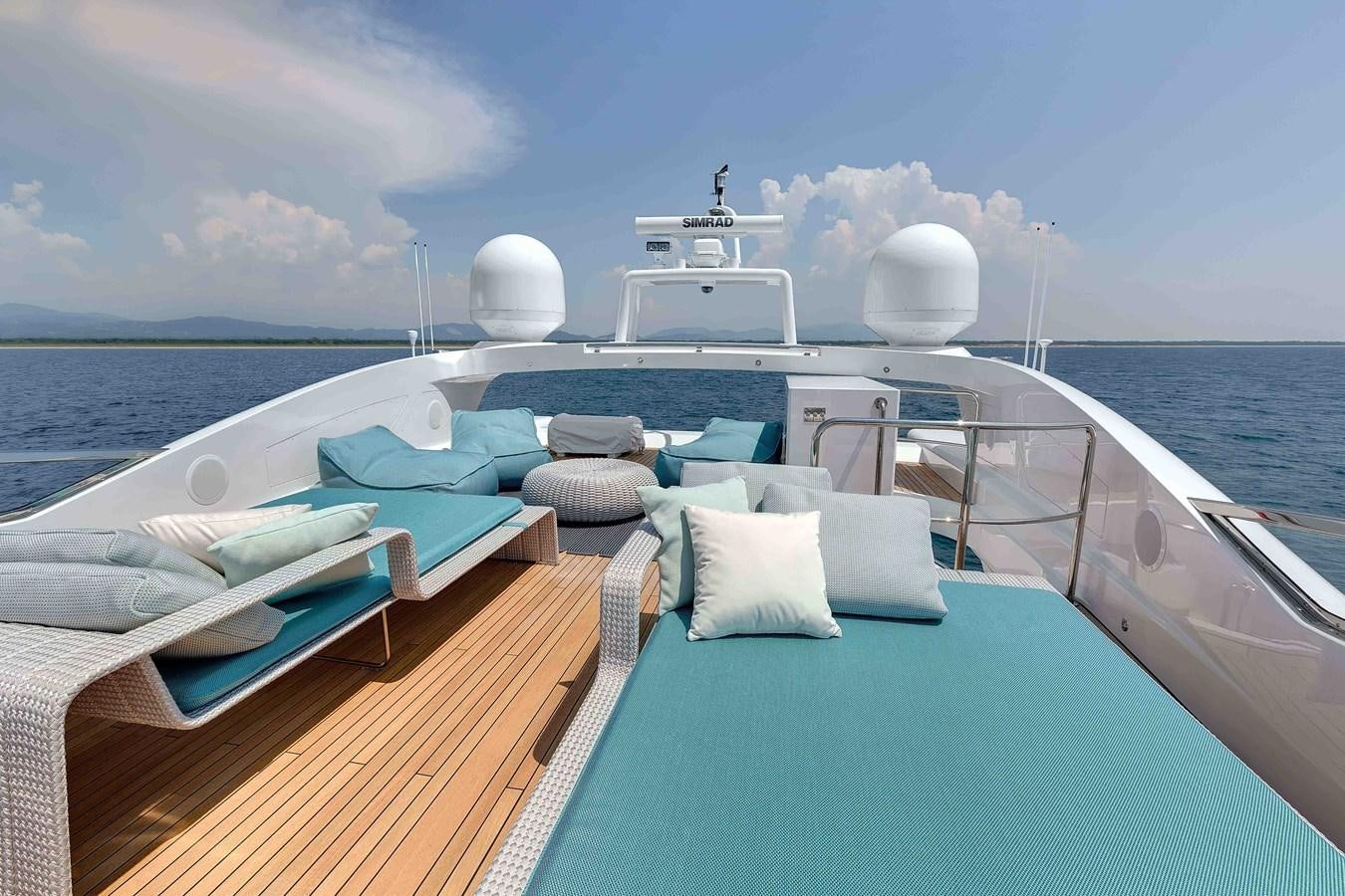 a boat on the water aboard MANGUSTA 110 - CAREFULLY USED Yacht for Sale