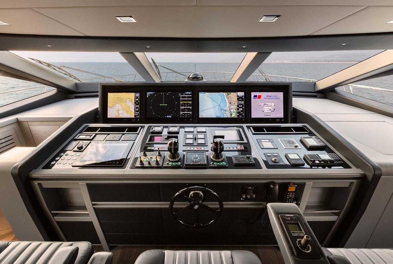 inside of a vehicle aboard MANGUSTA 110 - CAREFULLY USED Yacht for Sale