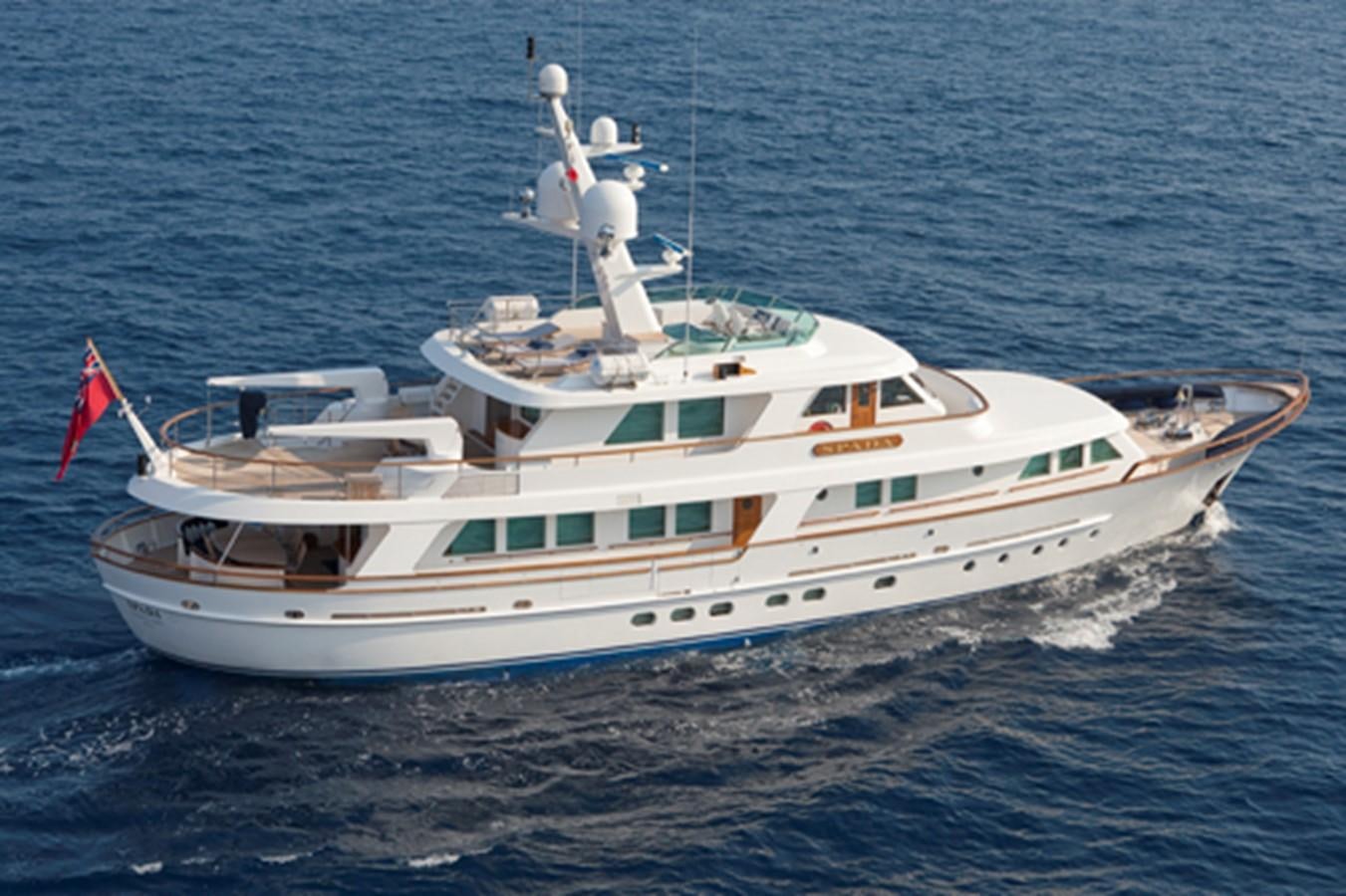 a boat on the water aboard DONA AMELIA II Yacht for Sale