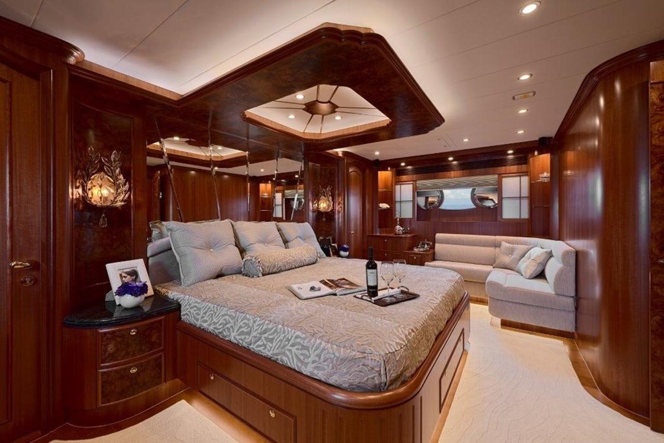 a large bedroom with a large bed aboard P110 (NEW BOAT SPEC)  Yacht for Sale