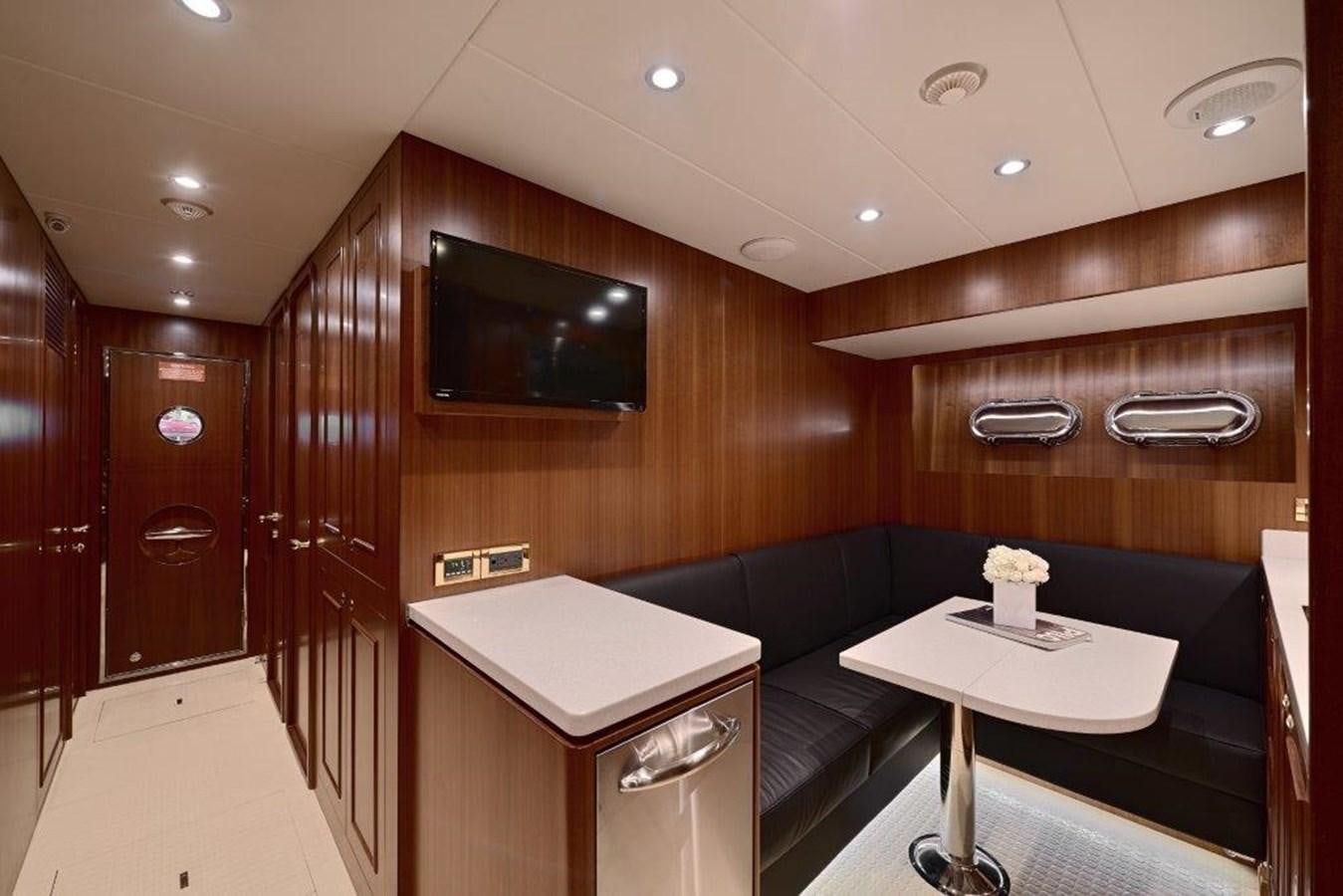 a room with a couch and a tv aboard P110 (NEW BOAT SPEC)  Yacht for Sale