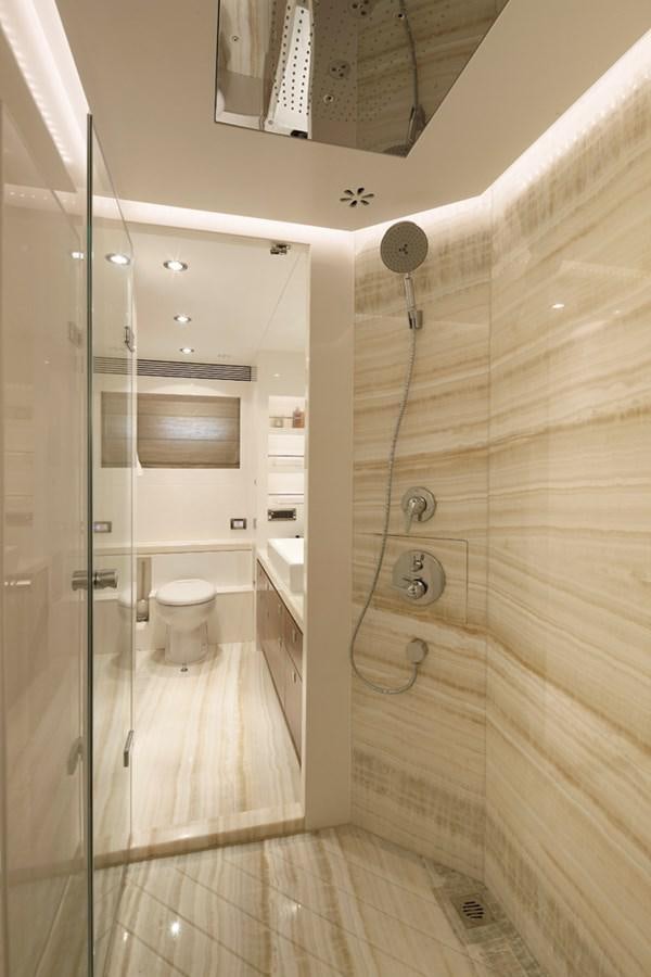 a bathroom with a shower unit aboard P110 (NEW BOAT SPEC)  Yacht for Sale