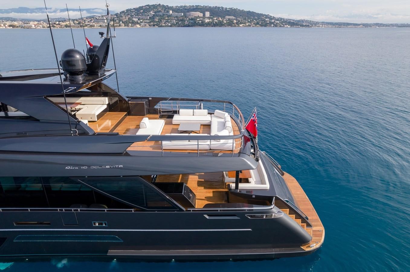 a boat on the water aboard RIVA DOLCEVITA 110 Yacht for Sale