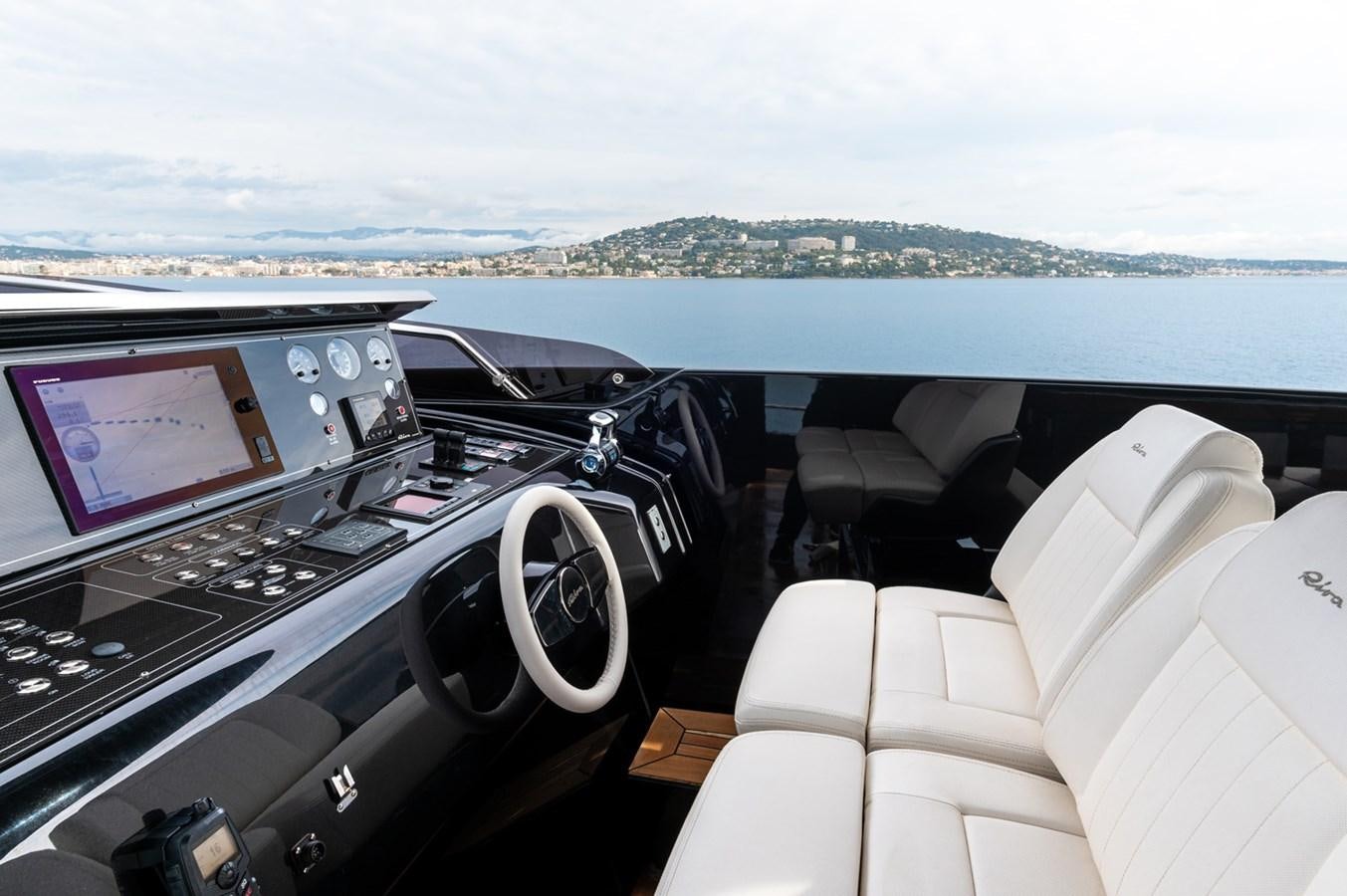 inside of a car aboard RIVA DOLCEVITA 110 Yacht for Sale